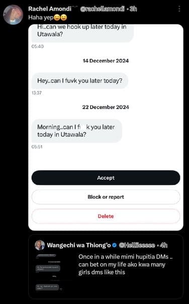 Rachel amondi qadhelond haha yepa can wehook uplater todayin utawala? 00o 14 dcc