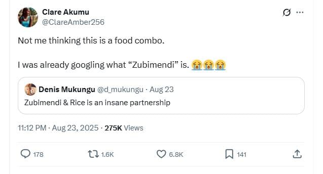 Clare akumu clareamber256 not me thinking this is a food combo. was already goog