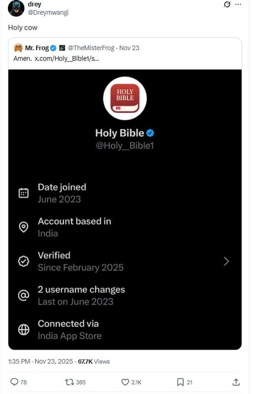 Drey dreymwangi holy cow mr. frog themisterfrog nov 23 amen. xcomholy_biblel s h