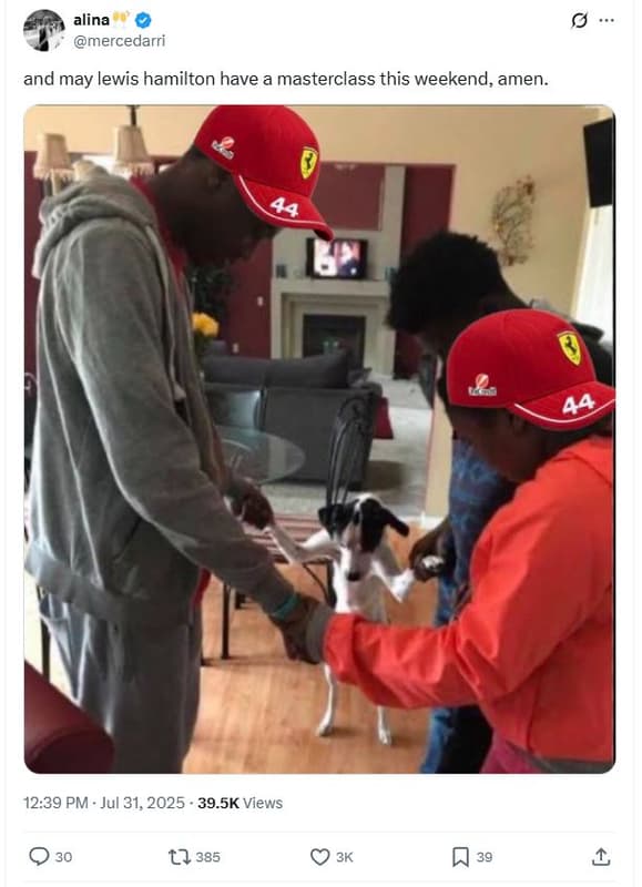 Alina mercedarri and may lewis hamilton have a masterclass this weekend, amen. 4