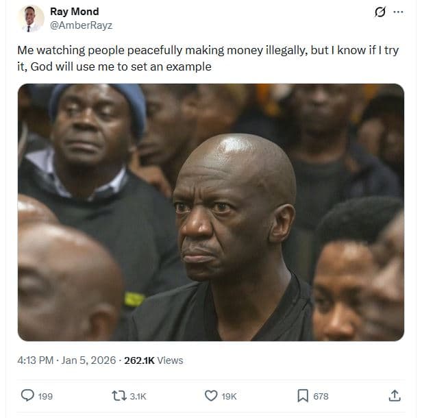 Ray mond amberrayz me watching people peacefully making money illegally but know