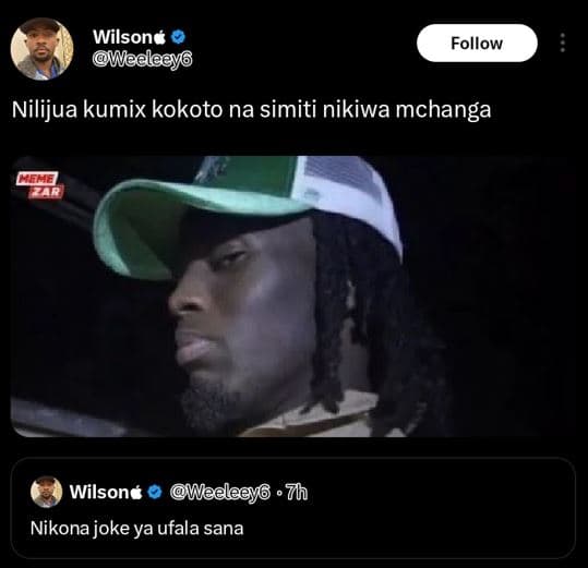 Wilsone wadloeyg follow nilijua kumix kokoto na simiti nikiwa mchanga wilsone we