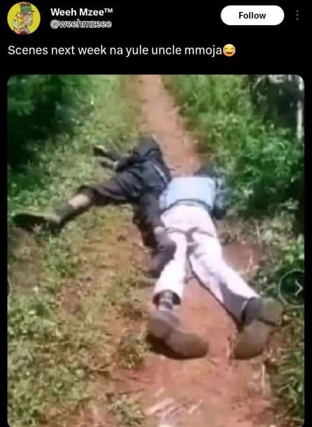Weeh mzee'm weehn7eee follow scenes next week na yule uncle mmoja