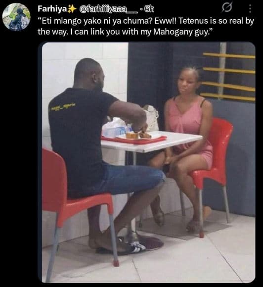 Farhiya ahiiiyaa 6h eti mlango yako ni ya chuma? ewwl! tetenus is so real by the