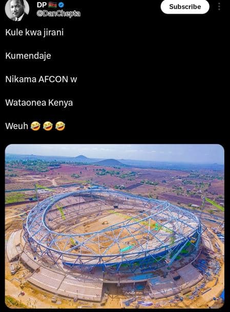 Dp danchapsa subscribe kule kwa jirani kumendaje nikama afcon w wataonea kenya w