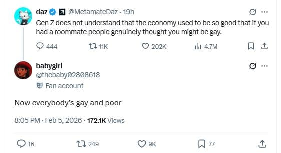 Daz metamatedaz 19h gen zdoes not understand that the economy used to be s0 good