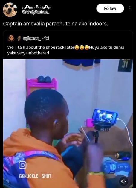 Dımir bın lden andymaina follow captain amevalia parachute na ako indoors. jhont