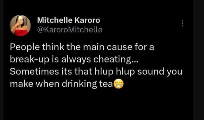 Mitchelle karoro karoromitchelle people think the main cause for a breakup is al