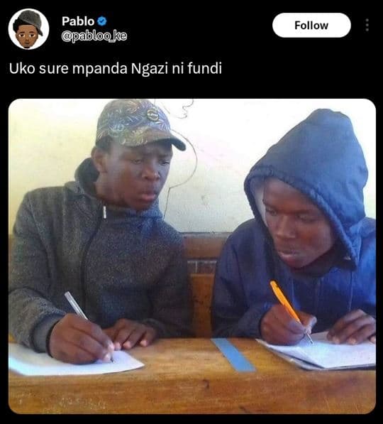 Pablo ppablooka follow uko sure mpanda ngazi ni fundi