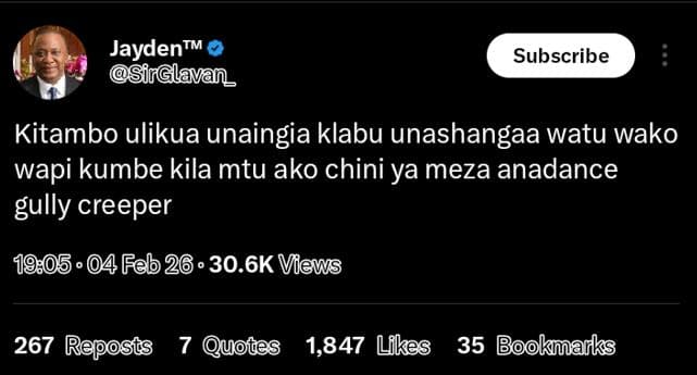 Jayden m sirglavan_ subscribe kitambo ulikua unaingia klabu unashangaa watu wako