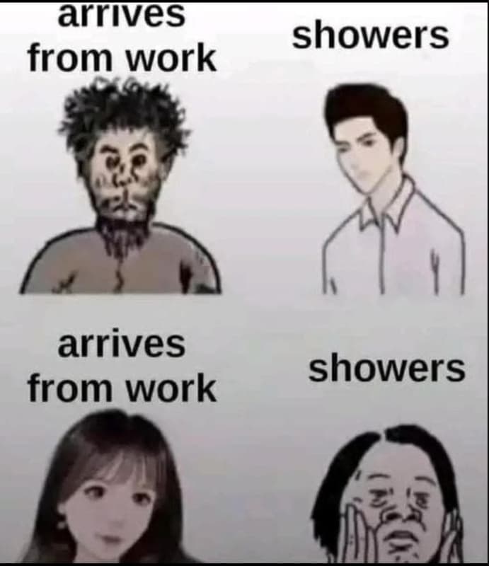 Arrives from work showers arrives from work showers 4