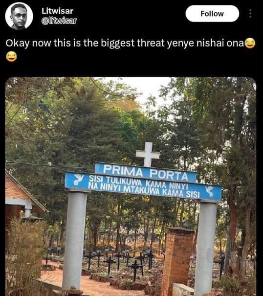 Litwisar utwlsar follow okay now this is the biggest threat yenye nishai ona pri