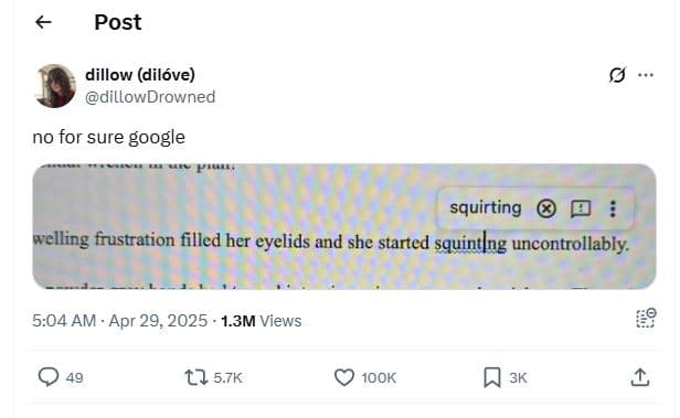 Post dillow dilóve dillowdrowned no for sure google squirting welling frustratio