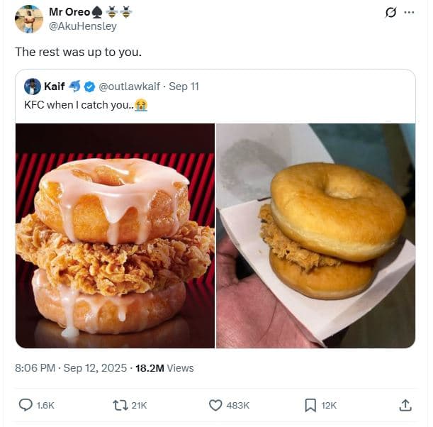 Mr oreo akuhensley the rest was up to you. kaif outlawkaif sep kfc when catch yo