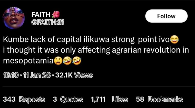 Faith faithdfi follow kumbe lack of capital ilikuwa strong point ivo 1 thought i