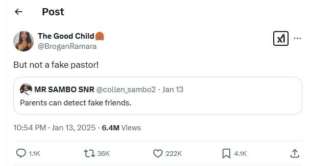 Post the good child broganramara but not a fake pastor! mr sambo snr collen_samb