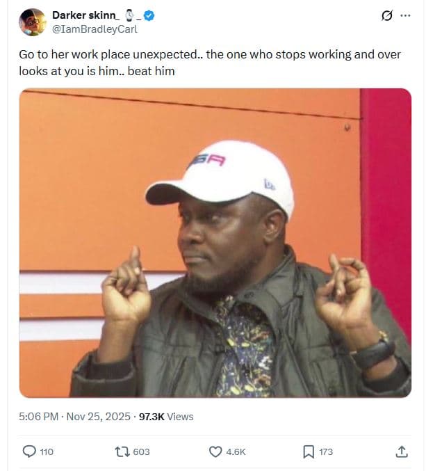 Darker skinn_ iambradleycarl go to her work place unexpected_ the one who stops