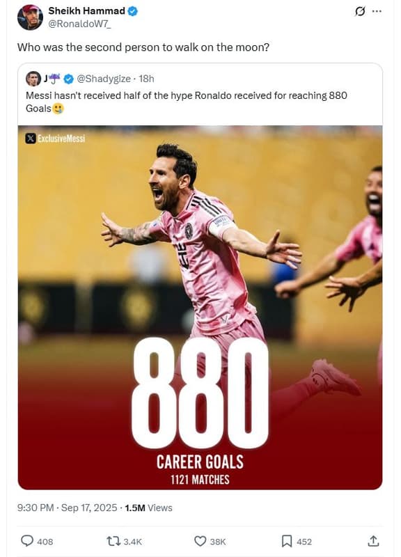 Sheikh hammad ronaldow7_ who was the second person to walk on the moon? shadygiz