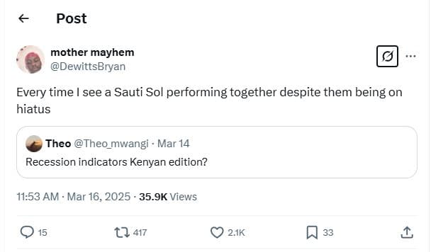 Post mother mayhem dewittsbryan every time see a sauti sol performing together d