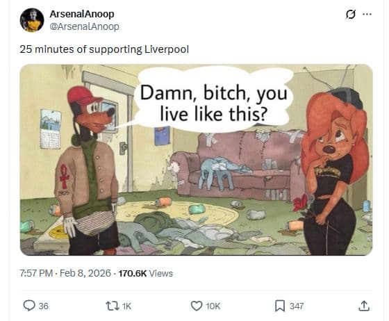 Arsenalanoop arsenalanoop 25 minutes of supporting liverpool damn, bitch, you li