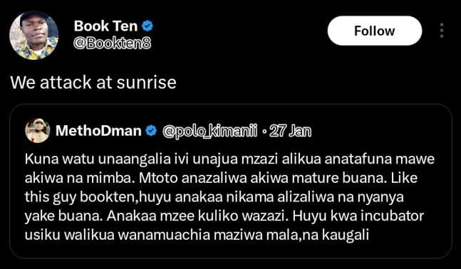 Book ten kden8 follow we attack at sunrise methodman polokimanf 27 jan kuna watu