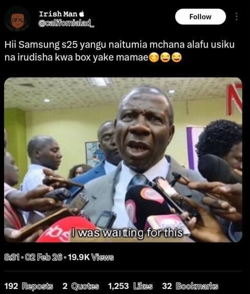 Irish man cafiomnialad _ follow hii samsung s25 yangu naitumia mchana alafu usik
