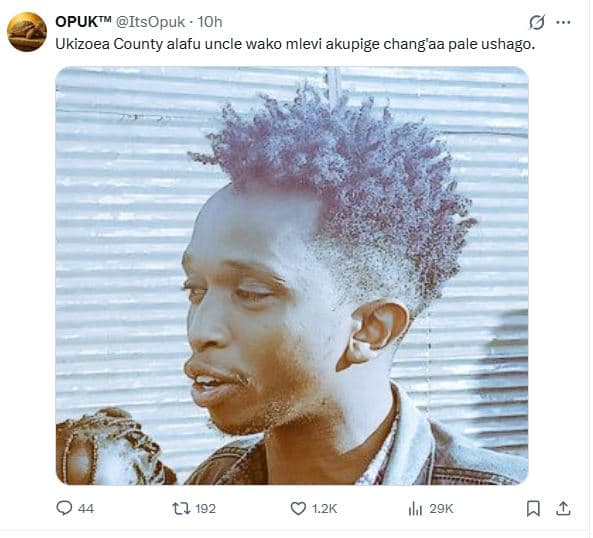 Opuktm itsopuk 10h ukizoea county alafu uncle wako mlevi akupige chang'aa pale u