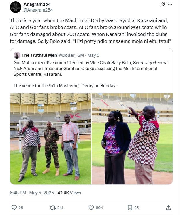 Anagram254 anagram254 there is a year when the mashemeji derby was played at kas