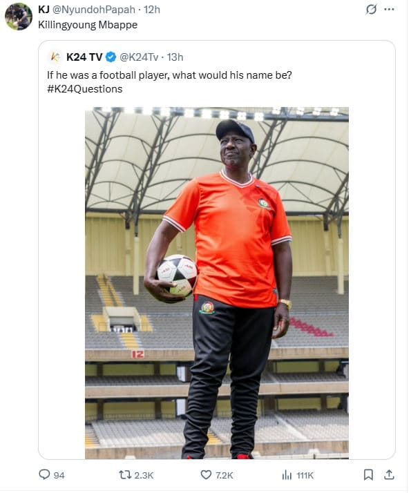 Kj nyundohpapah 12h killingyoung mbappe k24 tv k24tv 13h if he was a football pl