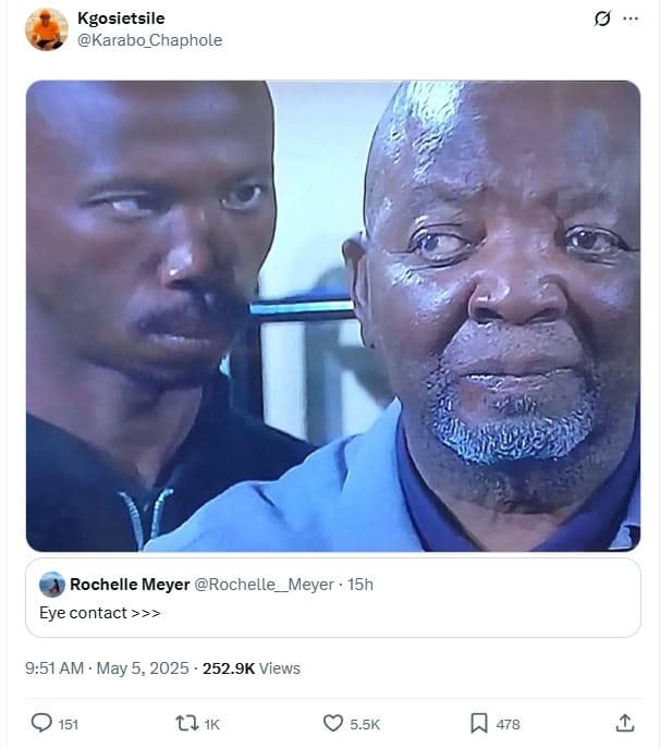 Kgosietsile karabo_chaphole rochelle meyer rochelle meyer . 15h eye contact 9.51