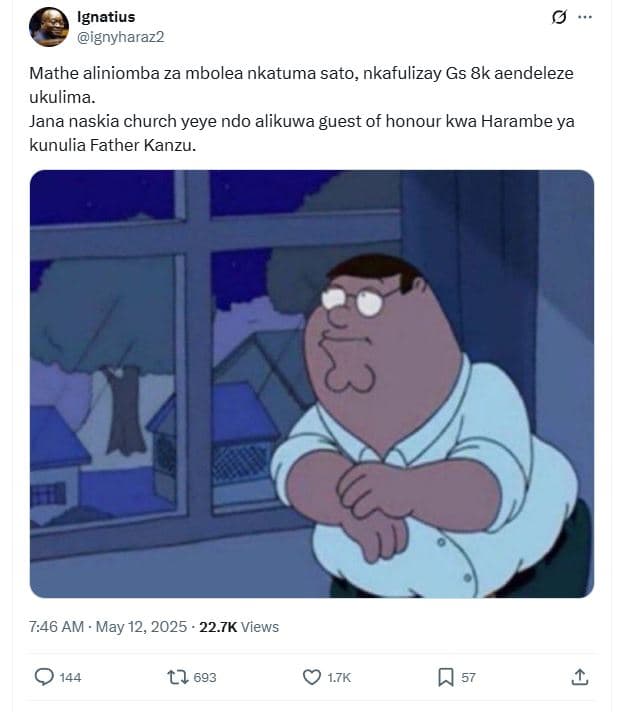 Ignatius ignyharaz2 mathe aliniomba za mbolea nkatuma sato, nkafulizay gs 8k aen