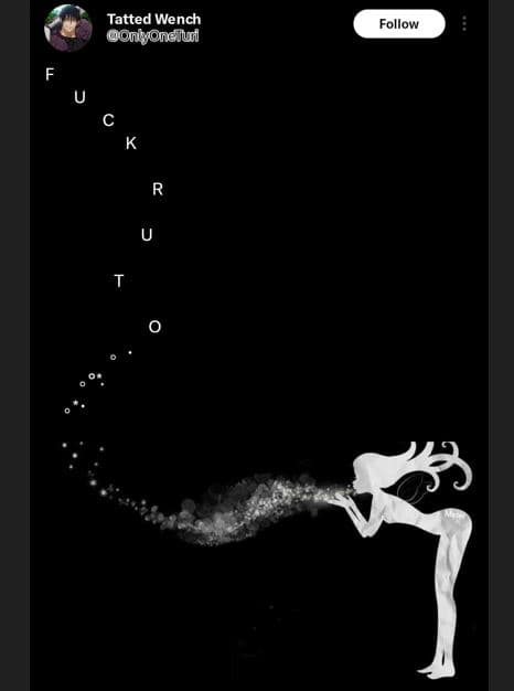 Tatted wench onyonejui follow