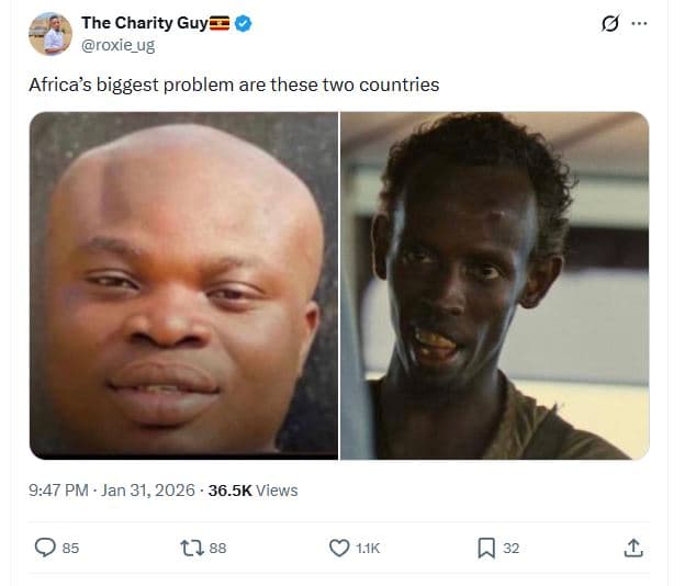 The charity guy roxie_ug africa's biggest problem are these two countries 9.47 p