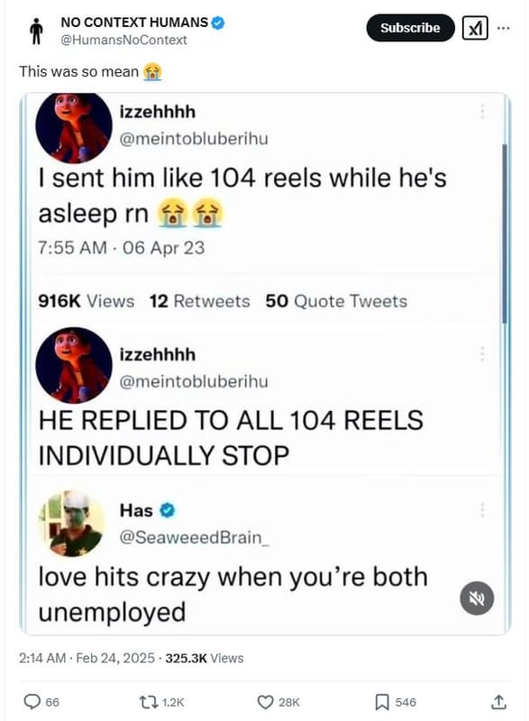 No context humans humansnocontext subscribe this was so mean izzehhhh meintoblub