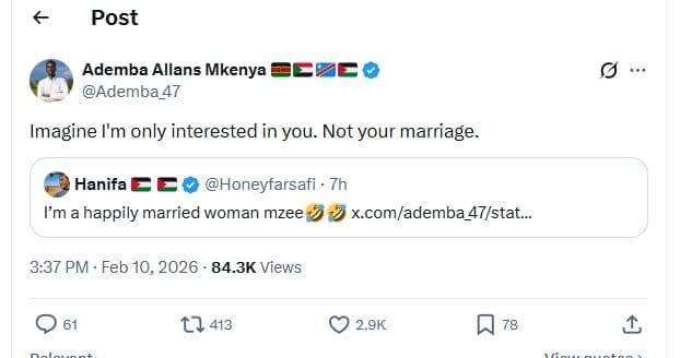 Post ademba allans mkenya ademba 47 imagine lm only interested in you. not your