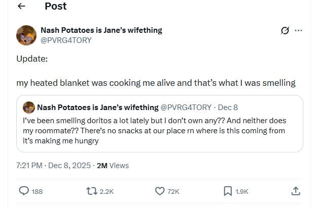 Post nash potatoes is jane's wifething pvrgatory update my heated blanket was co