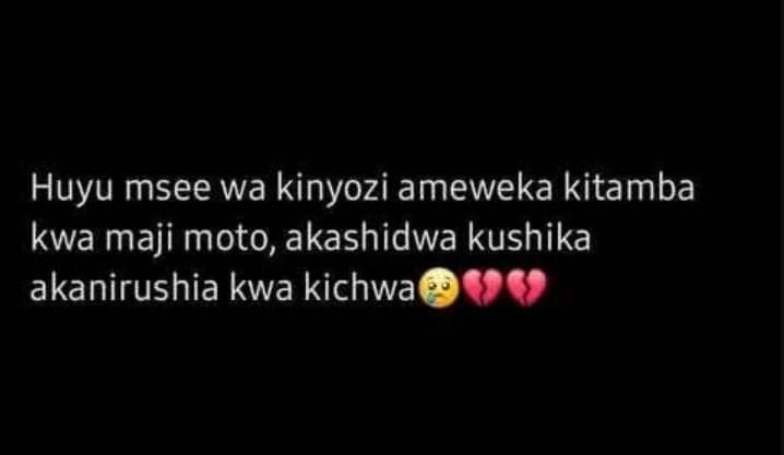 Huyu msee wa kinyozi ameweka kitamba kwa maji moto akashidwa kushika akanirushia