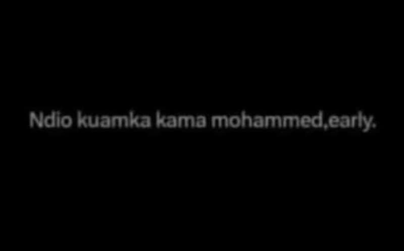 Ndio kuamka kama mohammed early