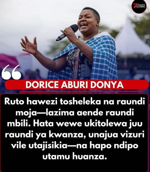 St8f dorice aburi donya ruto hawezi tosheleka na raundi mojalazima aende raundi