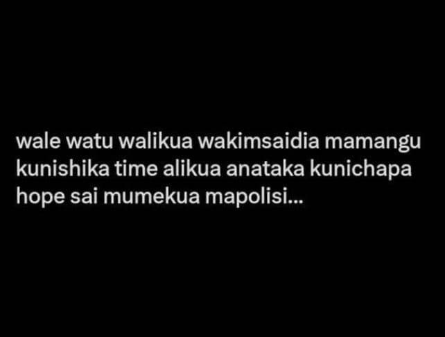 Wale watu walikua wakimsaidia mamangu kunishika time alikua anataka kunichapa ho