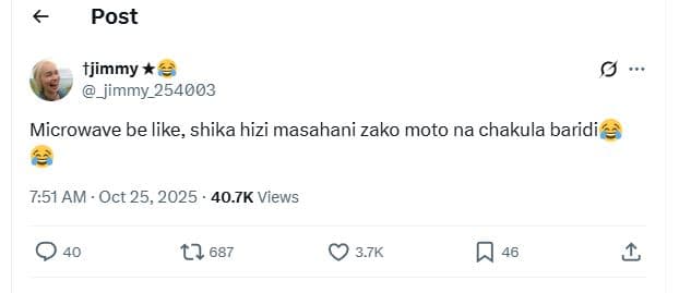 Post tjimmy _jimmy_254003 microwave be like shika hizi masahani zako moto na cha