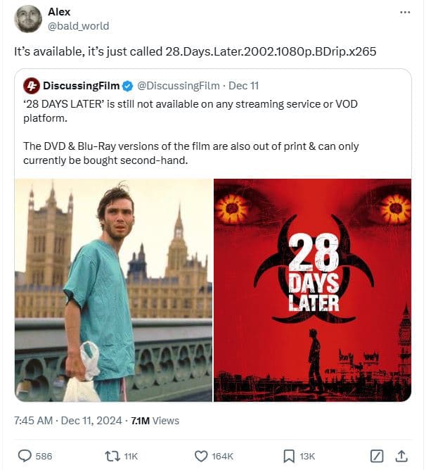 Alex bald_world its available its just called 28.days. later..108op.bdrip.x265 d