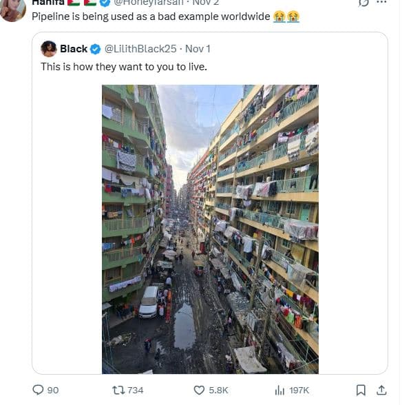 Nania enoncyldisan ' tov pipeline is being used as bad example worldwide black l