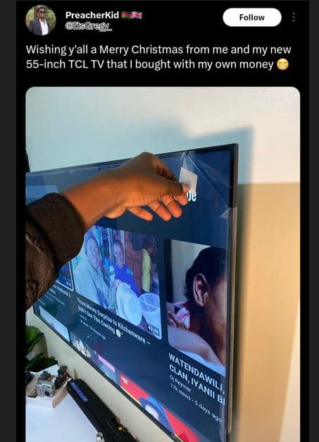 Preacherkid usgreg follow wishing y'all a merry christmas from me and my new 55i