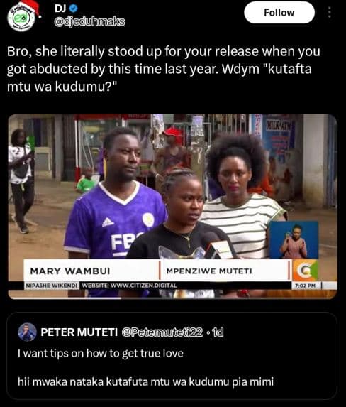 Follow deduhmaks bro, she literally stood up for your release when you got abduc