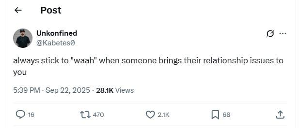 Post unkonfined kabeteso always stick to waah when someone brings their relation