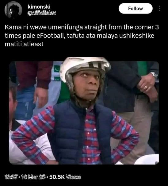 Kimonski offfcflalex follow kama ni wewe umenifunga straight from the corner 3 t