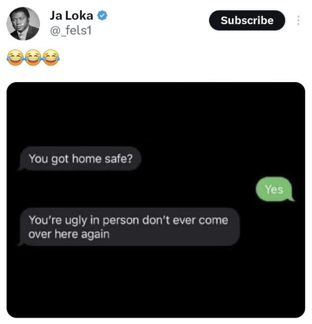 Ja loka felsı subscribe you got home safe? yes you're ugly in person don't ever