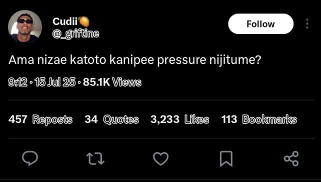 Cudii iffdne follow ama nizae katoto kanipee pressure nijitume? 15 jul 25 85.1k