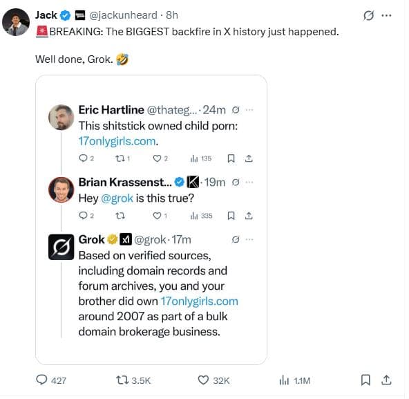 Jack jackunheard 8h breaking the biggest backfire in xhistory just happened. wel